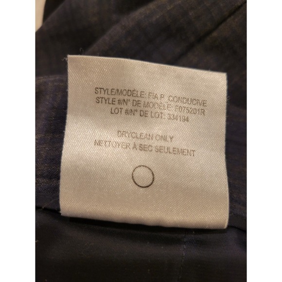 Theory Plaid Wool Blend Dress Pants Gray Trousers 10 - Picture 8 of 10